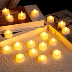 【在庫処分】DFsucces LEDキャンドルライト 12個セット 癒しの灯り 暖かい黄色の光 安全 省エネ 長持ち 便利 電池付き 写真影 クリスマス 結婚式 誕生日 念日 パーティー プロポーズ プレゼント 室内・室外飾り (暖光 12個)