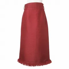 コラージュ ガリャルダガランテ COLLAGE GALLARDAGALANTE フリンジスカート ツイード ロング タイト CLZ1091201A0003 赤 レッド フリーサイズ X