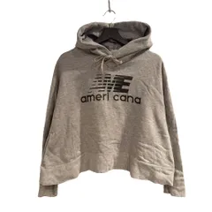 ニューバランス NEW BALANCE パーカー プルオーバー フード ロゴ グレー ■WGA