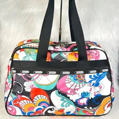 レスポートサック 大容量 ボストンバッグ 総柄 旅行バッグ LeSportsac カラフル模様  華やか柄【A0535】