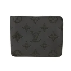 LOUIS VUITTON(ルイヴィトン) 札入れ モノグラム・シャドウ ポルトフォイユミュルティプル M81383 グレー レザー、牛革