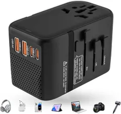 超小型 220Vから100V 変圧器 海外旅行用 海外コンセント変換プラグ 正弦波変圧器 降圧変圧 2USBポート2Type-cポート 海外旅行用ドライヤー最大韓国/中国/アメリカ/ヨーロッパ/アジア/南アフリカ等び200 ヶ国への対応日本製1　美品　おすすめ