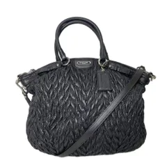 コーチ COACH マディソン キルテッド ハンドバッグ ショルダーバッグ 2way F18634 ブラック ☆AA★