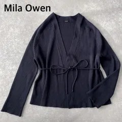 細ベルト付 ショート丈 ニット【Mila Owen】 ミラオーウェン トップス カーディガン