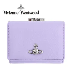 ヴィヴィアンウエストウッド 財布 がま口 三つ折り Vivienne Westwood ライラック パスケース付き ビオグリーン コンパクト ミニウォレット オーブ 5115002MW