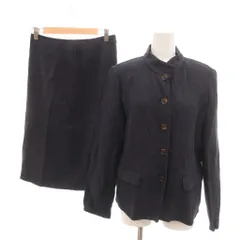 ミラショーン mila schon セットアップ ジャケット ひざ丈スカート 42 紺 ネイビー /YJ ■YHS13