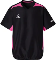 ムーブスポーツ MOVESPORT 半袖ウインドピステ シャツ トップス ジャージ メンズ 男性 ウインドジャック ロゴ 練習 トレーニング 移動 部活動 クラブ サークル スクール チーム  ST6SWBT0M BKWH ブラック×ホワイト