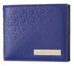 新品 [シーケーカルバンクライン] シーケー カルバンクライン 財布 二つ折り 薄型 札入れ 二つ折り財布 メンズ 824615 コモン CK CALVIN KLEIN 中ベラ付き カード収納 【07】ネイビー