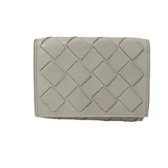 BOTTEGA VENETA(ボッテガヴェネタ) 3つ折り財布 マキシイントレチャート 白 レザー