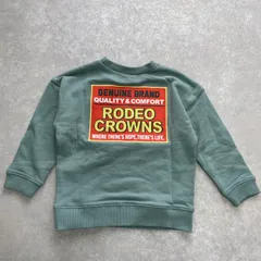 新品タグ付き 【RODEO CROWNS】ロデオクラウンズ トレーナー 120 グリーン 長袖 バックプリント キッズ 男の子