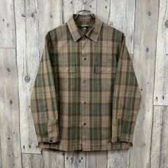 古着 ジップアップブルゾン CPOジャケット パステルブロックチェック 