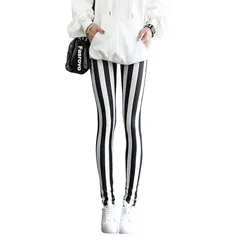 [PIENSE] 全12色 レギンス フリーサイズ カラフル ストレッチ お出掛け スポーツ 全般 ヨガ フィットネス ダンス (縦ライン)