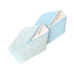 リバーシブル さくら柄入り 正絹 重ね衿・伊達衿 (NO.10青)