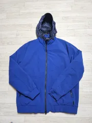 ARMANI COLLEZIONI(アルマーニ コレツォーニ) ブルー フード ジップアップ ジャケット アウター