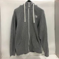 02w23472 THE NORTH FACE ザノースフェイス  REARVIEW FULL ZIP HOODIE   刺繍ロゴジップパーカー  グレー L  中国製 メンズ  パーカー  コットン  NT62130  【中古品】