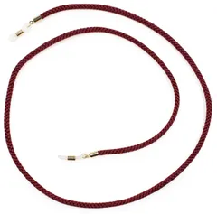 日本製 江戸ひも 69cm グラスコード ワインレッド パール