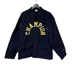  Champion チャンピオン アーチロゴ 刺繍 ナイロンジャケット XL 濃紺 C8-R604 メンズ 希少【Z1818】