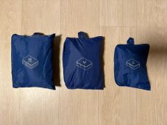 無印良品 ポールダブル 旅行用 ポーチ ブルー COLOR si S M