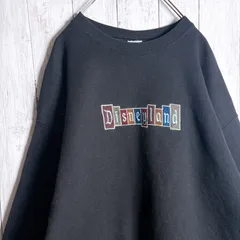 【最高モデル】00s Disney Vintage 古着 ディズニーランド スウェット トレーナー ブラック #s3451
