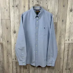 RALPH LAUREN RUGBY ラルフローレン ラグビー ブルー 長袖 ボタンダウン オックスフォード コットン シャツ メンズ XXL サイズ