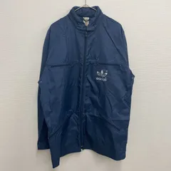 80s 万国旗タグ ヴィンテージ adidas originals ナイロンジャケット ネイビー【メンズL】