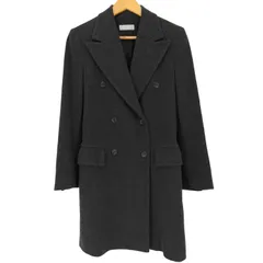 バーニーズニューヨーク BARNEYS NEWYORK イタリア製 ダブルブレスト 3B ウールチェスターコート レディース EUR：38 のサムネイル