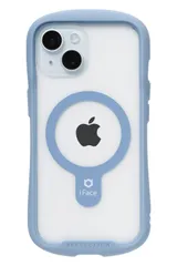 iFace Reflection Magnetic iPhone 15 ケース MagSafe 対応 クリア 強化ガラス (ペールブルー)【アイフェイス アイフォン15 用 iphone15 用 カバー マグセーフ 耐 [ペールブルー・iPhone 15専用]