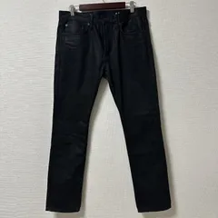 (^w^)b GAP スリムフィット 細身 ストレート テーパード 無地 デニムパンツ チノパン スラックス ボトムス ズボン 細身パンツ 黒パンツ ブラックデニム コーティングパンツ　黒 ブラック メンズ サイズ 81/32 OM11174HG