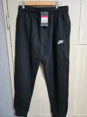 新品 NIKE ブラック 起毛 トレーナー ズボン XL(34)