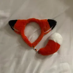 レディース キツネ耳 カチューシャ しっぽ ロッテワールド LOTTEWORLD カチューシャ