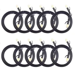 LANケーブル 2m 10本 セット CAT7 フラット 爪折れ防止 平形 すっきり収納 ブラック 黒 カテゴリー7 イーサネットケーブル きしめん　美品　おすすめ ae7d815c