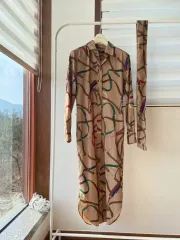 ポロ ラルフローレン ベルト付き チェーン パータン シャツ ONE PIECE