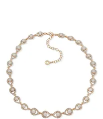 アンクライン レディース アクセサリー ネックレス・チョーカー レース Anne Klein Gold Tone Pearl Crystal Pave Collar Necklace Gold ゴールド