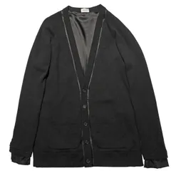 SAINT LAURENT サンローラン シルクライン ウール Vネック カーディガン 799031 Y76SV size=M 2024年 ブラック メンズのサムネイル