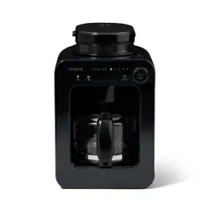 シロカ 全自動コーヒーメーカー SC-A271 ブラック｜豆・粉対応 ミル内蔵 2種類テイスト タイマー予約機能 保温機能搭載 タッチパネル式 コンパクト メッシュフィルター付きCH 40e03763