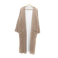 ビームスハート BEAMS HEART ニットカーディガン ロング丈 前開き 茶色 ブラウン /HO47