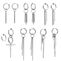 6ペア イヤリング メンズ フェイクピアス イヤーカフ ピアス 穴なしフープイヤリング レディース ノンホールピアス 人気 韓国 earring 揺れるイヤリング 両耳セット 金属アレルギー対応 収納ポーチ付き ユニセックス