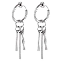 [SCIOLTO(ショルト)] フェイクピアス イヤリング [両耳 2個] ステンレス メンズ レディース 韓国 チェーンピアス スティックピアス (イヤリングタイプ)