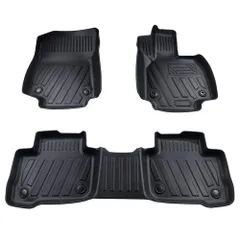 Cartist RAV4 5Dフロアマット 防水マット 滑り防止 セカンドマット 耐汚れ ガソリン車 ハイブリッド車対応 TPE素材 カスタムパーツ 車種専用設計 取付簡単 保護パーツ カー用品 3PCSセット【送料無料】【☆Yuki☆Sho 79d44758