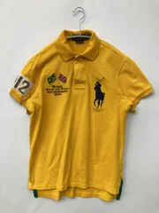 Polo by Ralph Lauren ポロバイラルフローレン ポロシャツ XS イエロー バックプリント ワンポイント ブランドロゴ 刺繍 半袖