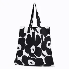 新品 マリメッコ トートバッグ レディース A4サイズ ファブリックバッグ ピエニ ウニッコ ブラック×ホワイト 067572 190 【ネコポス】