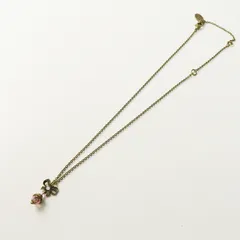 定番人気 ミハエルネグリン Michal Negrin リボンモチーフ チェーンネックレス ピンク┃コスチュームジュエリー【2400014837049】