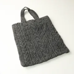 トリココムデギャルソン tricot COMME des GARCONS ケーブルニット切替トートバッグ＼グレー【2400014857702】のサムネイル