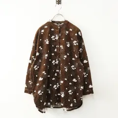 美品 2025FW マーブルシュッド marble SUD blizzard シャツ＼ブラウン コットン コーデュロイ ブラウス バンドカラー【2400014857733】のサムネイル
