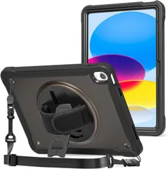 【送料無料】ProCase iPad カバー 11世代/10世代（A16）11インチ 2025/10.9インチ 2022 耐衝撃 半透明カバー ペン収納 360°回転スタンド 手首付き 3層保護