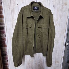 Stussy ジップアップリネンジャケット グレー Mサイズ 復刻 - メルカリ