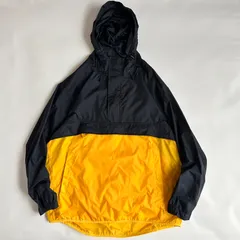 00s/OLD GAP/ギャップ/アノラックパーカー/ナイロンジャケット/プルオーバー/ハーフジップ/バイカラー/ツートーン/パッカブル/収納/ネイビー×イエロー/jmaple