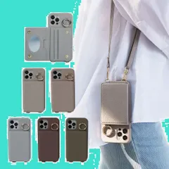 pro スマホケース ショルダー タイプ 携帯ケース 背面手帳型 iphone15 背面カード収納 鏡付き 肩掛け 斜めかけ リング付き ミラー付き LIISEA カード収納 背面ポケット 財布付き マグネットなしレザー ショルダーストラップ付き s045a-