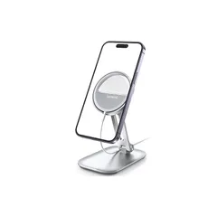 【スタンドのみ・新型25W充電器対応できない】 MagSafe対応 スマホスタンド アルミ 折りたたみ Lamicall ：充電器なし 充電機能なし 卓上 15W充電器のみ対応 スタンド アイホン マグセーフ すたんど 携帯 机 iPhone 17e 17 0