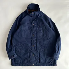 80s〜90s/Eddie Bauer/エディーバウアー/マウンテンパーカー/裏地ウール/タータンチェック/比翼フロント/Dリング/ダブルジッパー/スタンドカラー/立ち襟/ネイビー/紺/jmaple